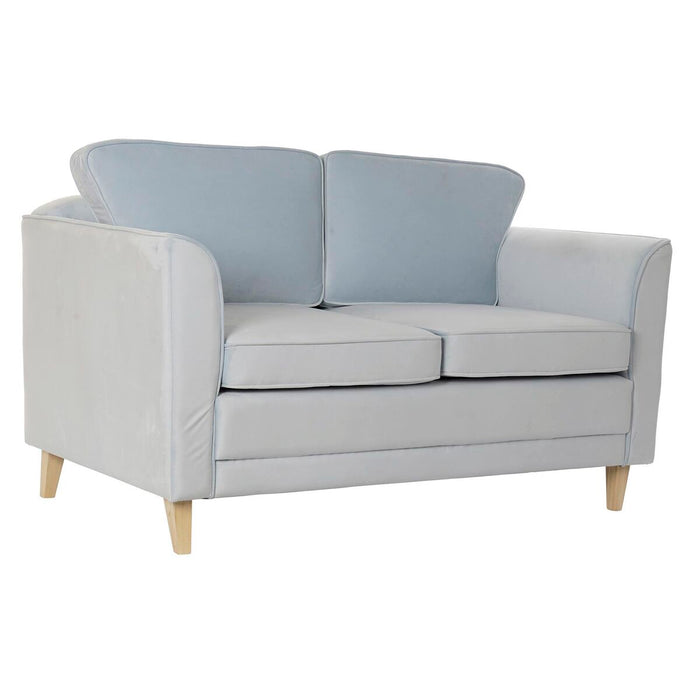 Canapea DKD Home Decor Albastru Albastru celest Lemn Modern Sixties 136 x 76 x 82 cm