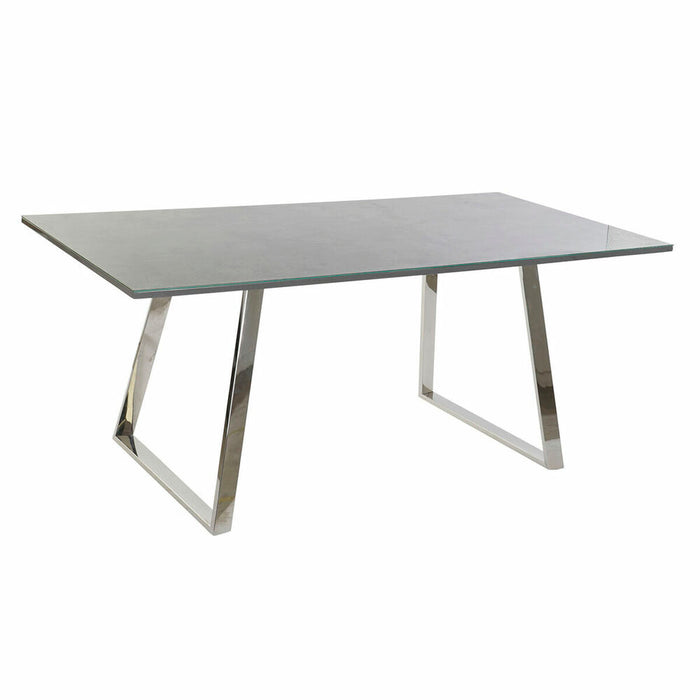 Masă de Sufragerie DKD Home Decor Geam Oțel Gri închis (180 x 90 x 76 cm)