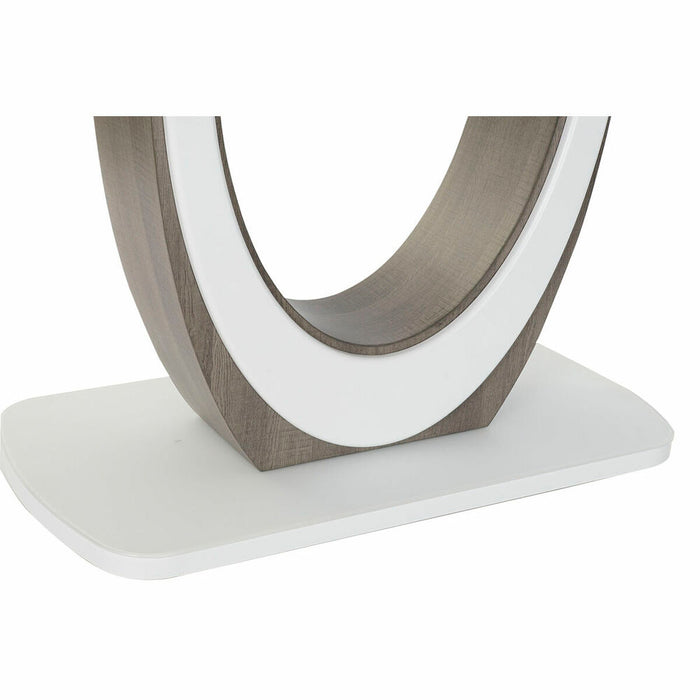 Masă de Sufragerie DKD Home Decor Alb Maro Lemn Geam Lemn MDF 160 x 90 x 76 cm