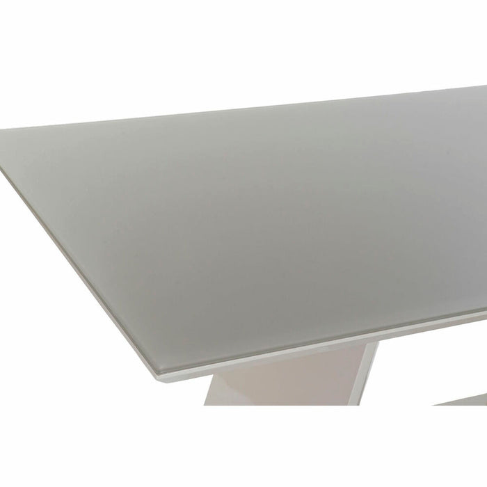 Masă de Sufragerie DKD Home Decor Geam Gri Lemn MDF (160 x 90 x 75 cm)