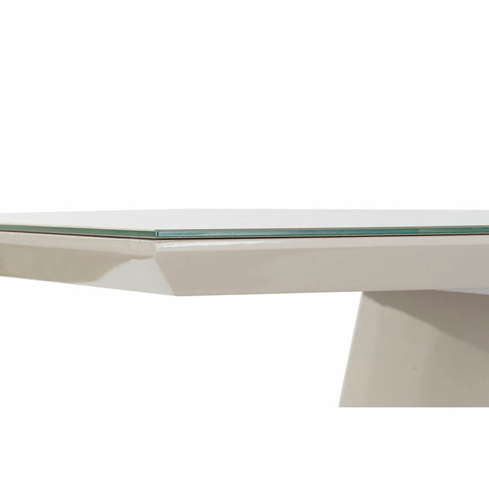 Masă de Sufragerie DKD Home Decor Geam Gri Lemn MDF (160 x 90 x 75 cm)