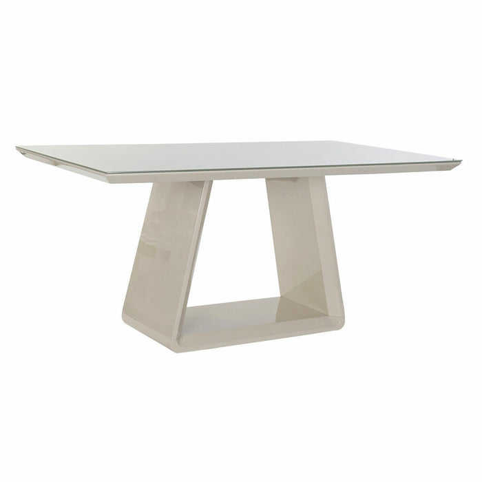 Masă de Sufragerie DKD Home Decor Geam Gri Lemn MDF (160 x 90 x 75 cm)