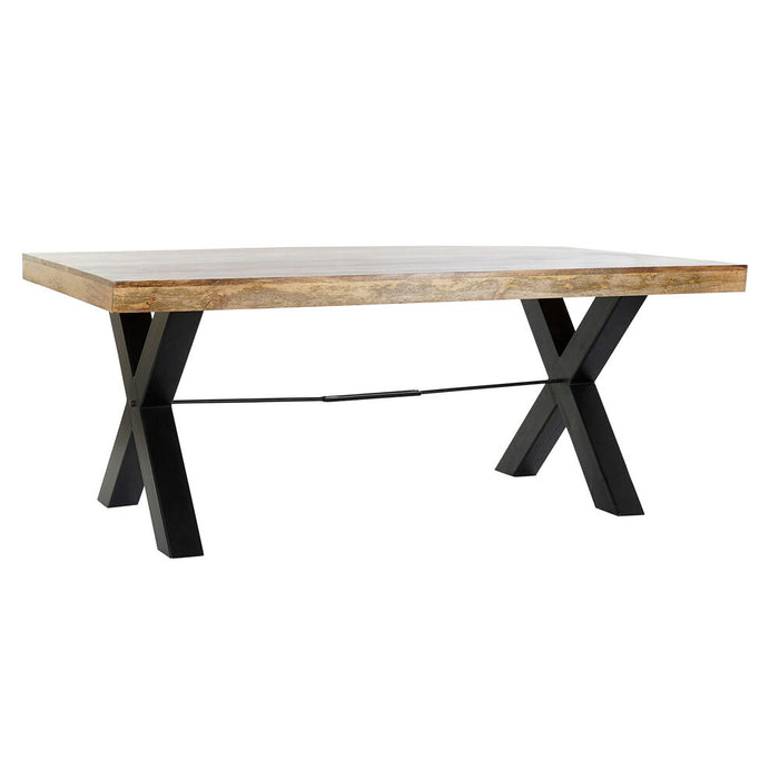 Masă de Sufragerie DKD Home Decor Metal Lemn de mango (200 x 100 x 77 cm)