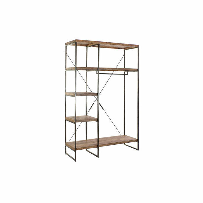 Dulap pentru haine DKD Home Decor Maro Negru Metal Lemn de mango 130 x 47 x 205 cm