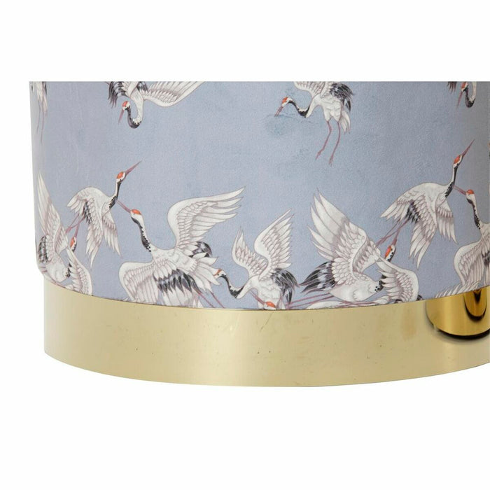 Suport pentru Picioare DKD Home Decor Gri Auriu* Muştar Metal Pasăre Oriental 32 x 32 x 38 cm (2 Unități)