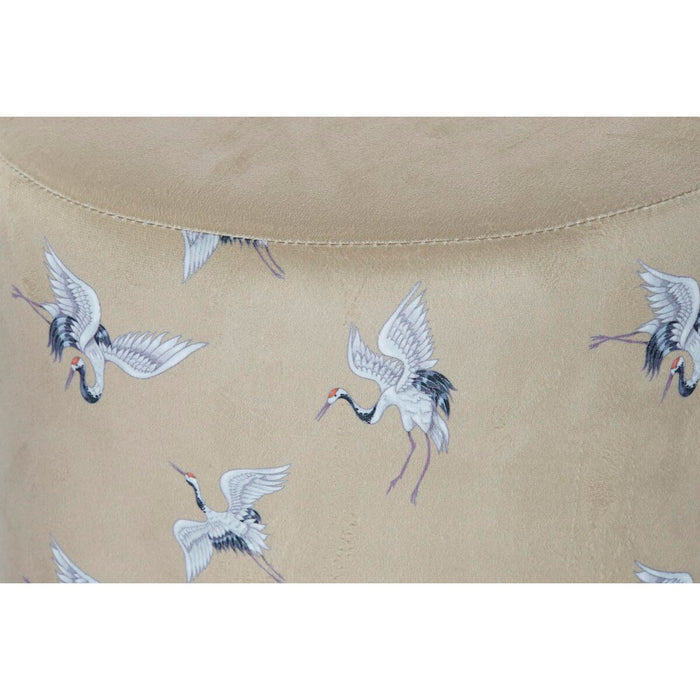 Suport pentru Picioare DKD Home Decor Gri Auriu* Muştar Metal Pasăre Oriental 32 x 32 x 38 cm (2 Unități)