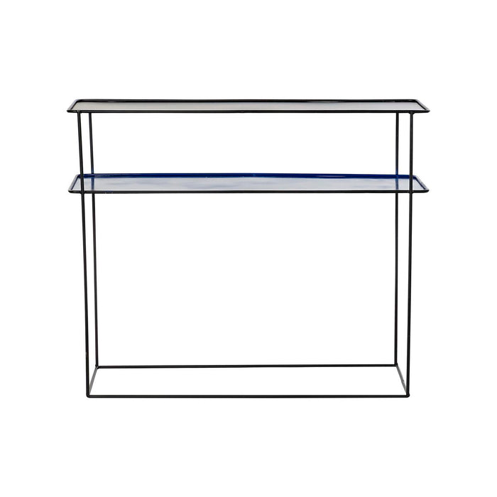 Consolă DKD Home Decor Negru Albastru Metal Modern (70 x 27 x 45 cm) (2 Unități)