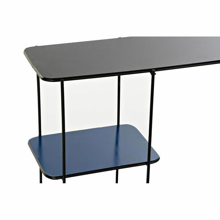 Raft DKD Home Decor Negru Metal Bleumarin 2 Rafturi (50 x 16 x 60 cm)
