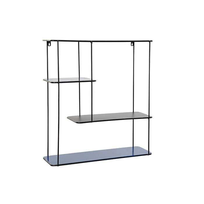 Raft DKD Home Decor Negru Metal Bleumarin 2 Rafturi (50 x 16 x 60 cm)