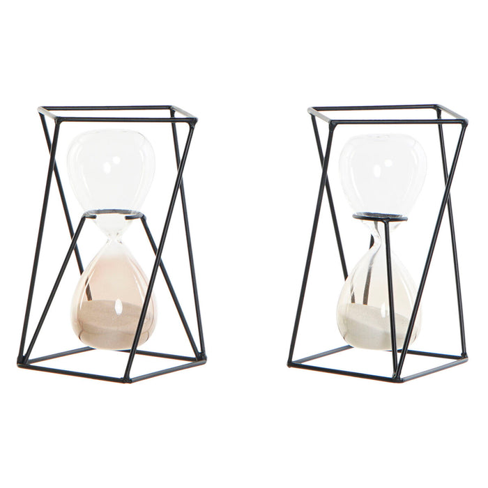 Clepsidră DKD Home Decor Negru Chihlimbar Teracotă 14 x 14 x 19 cm