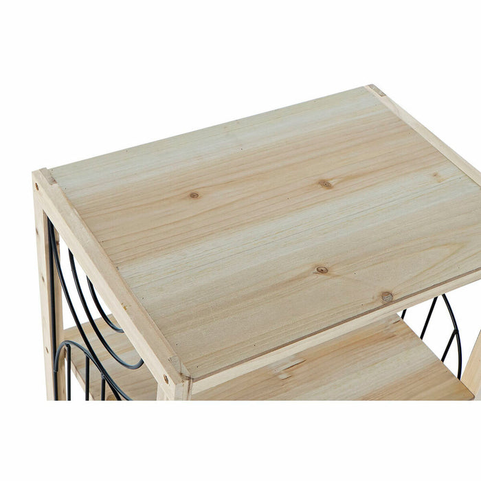 Raft DKD Home Decor Natural Negru Metal Lemn 4 Rafturi (40 x 28 x 80 cm)