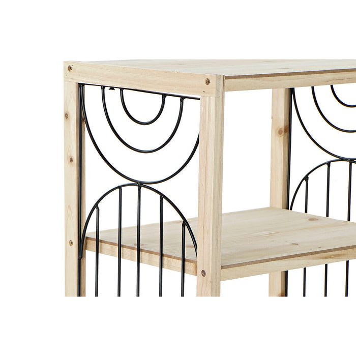 Raft DKD Home Decor Natural Negru Metal Lemn 4 Rafturi (40 x 28 x 80 cm)