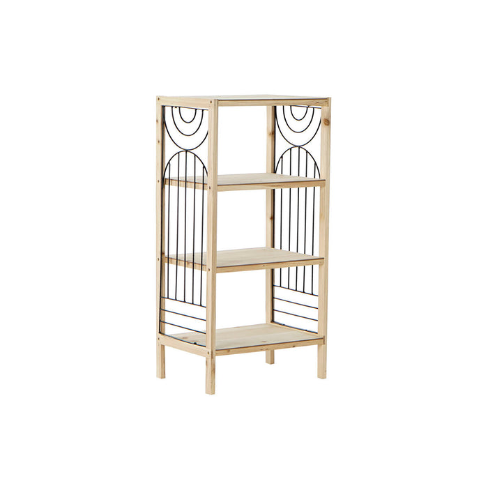 Raft DKD Home Decor Natural Negru Metal Lemn 4 Rafturi (40 x 28 x 80 cm)