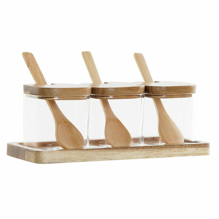 Set de 3 tuburi DKD Home Decor Multicolor Transparent Natural 150 ml 20,5 x 8 x 1,5 cm
