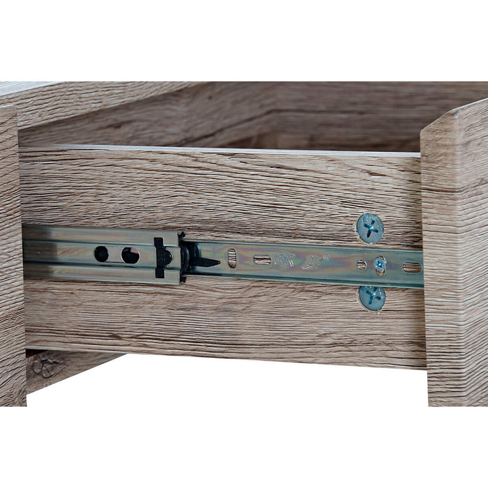 Consolă DKD Home Decor 110 x 40 x 75 cm Natural Transparent Sticlă Temperată Lemn MDF