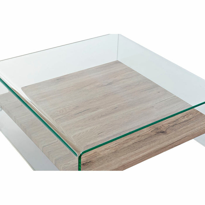 Masa de Cafea DKD Home Decor Sticlă Temperată Lemn MDF 80 x 80 x 35 cm