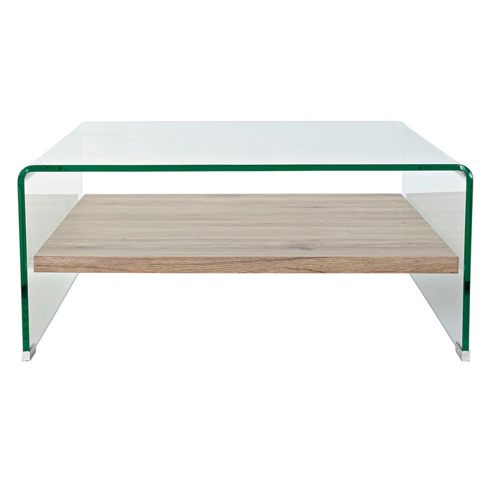Masa de Cafea DKD Home Decor Sticlă Temperată Lemn MDF 80 x 80 x 35 cm