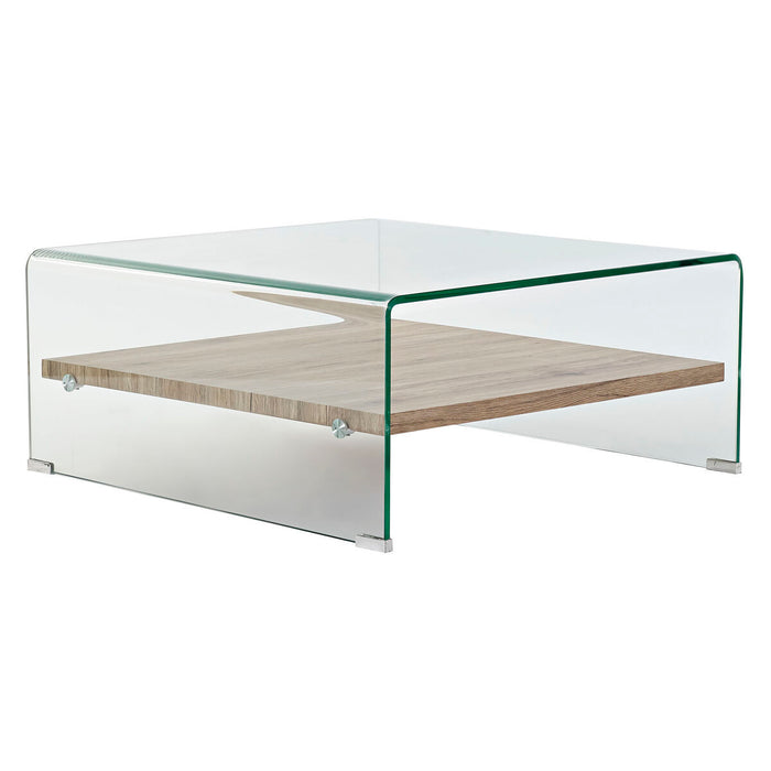 Masa de Cafea DKD Home Decor Sticlă Temperată Lemn MDF 80 x 80 x 35 cm