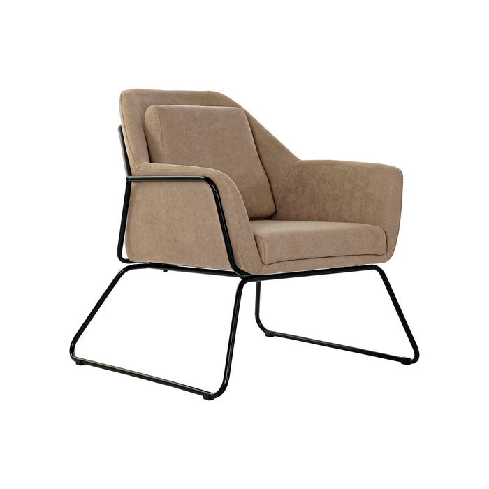 Fotoliu DKD Home Decor Negru Bej Metal 75 x 76 x 81 cm