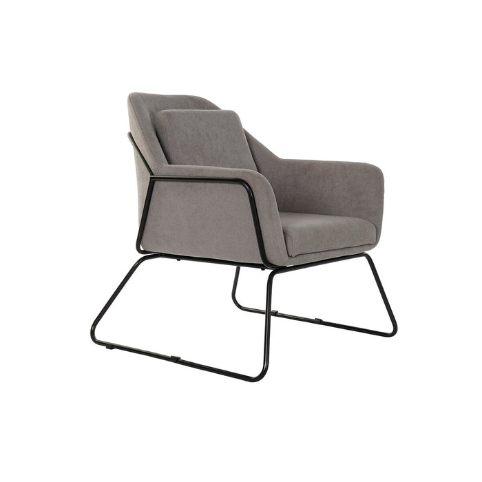 Fotoliu DKD Home Decor Negru Gri Metal 75 x 76 x 82 cm