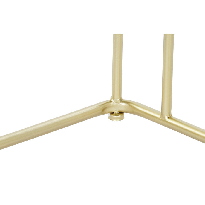 Masa laterală DKD Home Decor 40 x 31 x 61 cm Oglindă Geam Auriu* Metal
