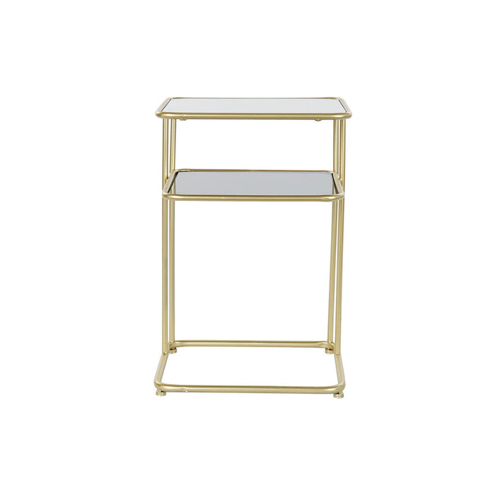 Masa laterală DKD Home Decor 40 x 31 x 61 cm Oglindă Geam Auriu* Metal