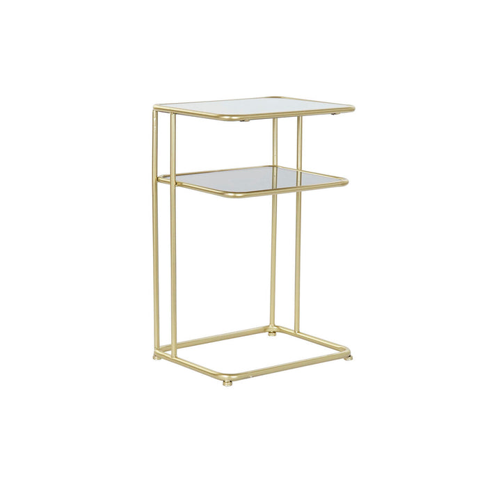 Masa laterală DKD Home Decor 40 x 31 x 61 cm Oglindă Geam Auriu* Metal