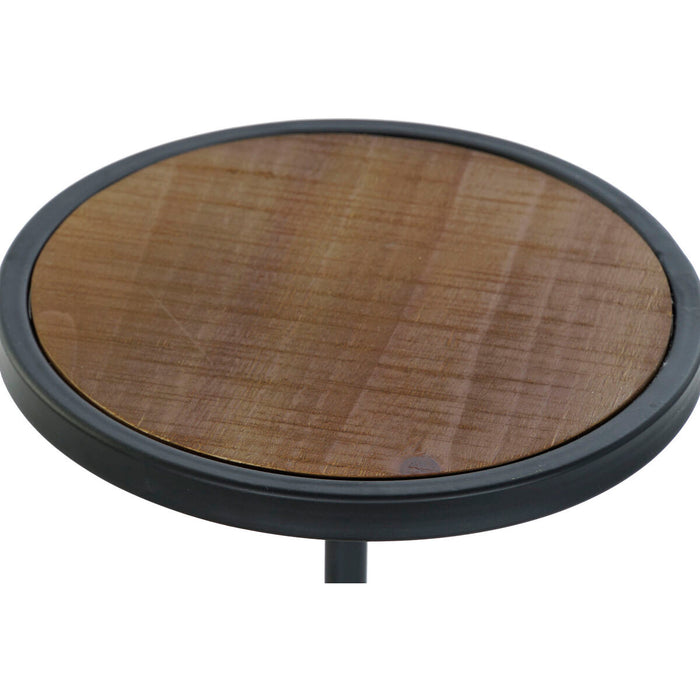 Masa laterală DKD Home Decor Alb Maro Negru Lemn Metal Marmură 56,5 x 38 x 66 cm