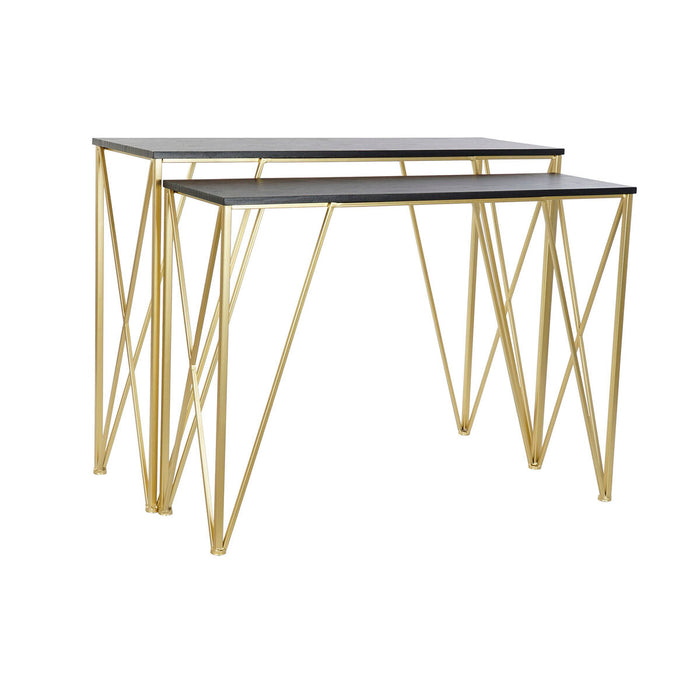 Consolă DKD Home Decor Negru Auriu* Lemn Metal 107,5 x 36 x 79,5 cm