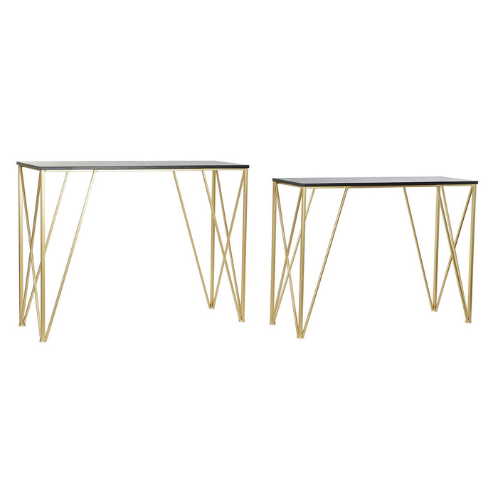 Consolă DKD Home Decor Negru Auriu* Lemn Metal 107,5 x 36 x 79,5 cm