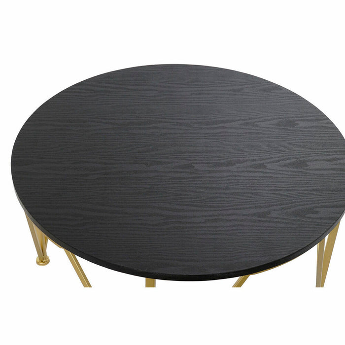 Set de 2 Măsuțe DKD Home Decor Negru Auriu* 79 x 79 x 46 cm
