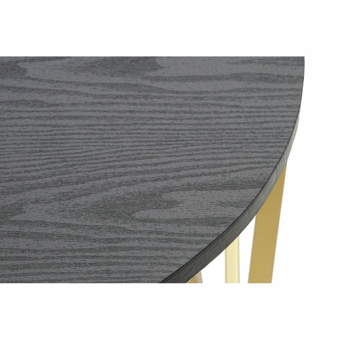 Set de 2 Măsuțe DKD Home Decor Negru Auriu* 79 x 79 x 46 cm
