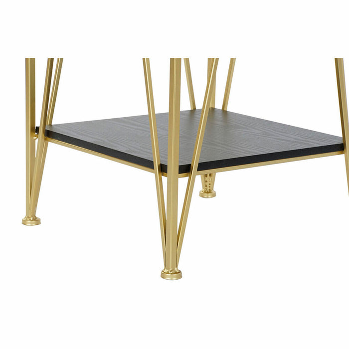 Masa laterală DKD Home Decor 41 x 41 x 63,5 cm Negru Auriu* Metal Lemn