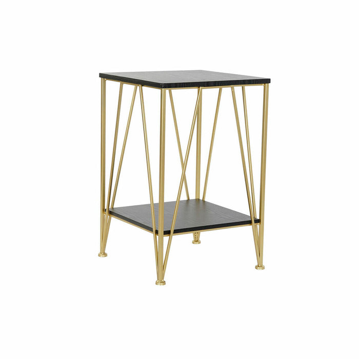 Masa laterală DKD Home Decor 41 x 41 x 63,5 cm Negru Auriu* Metal Lemn