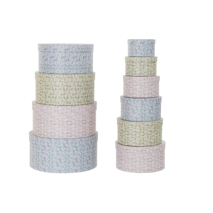 Cutie Decorativă DKD Home Decor Rotundă Carton (37.5 x 37.5 x 18 cm) (10 pcs)