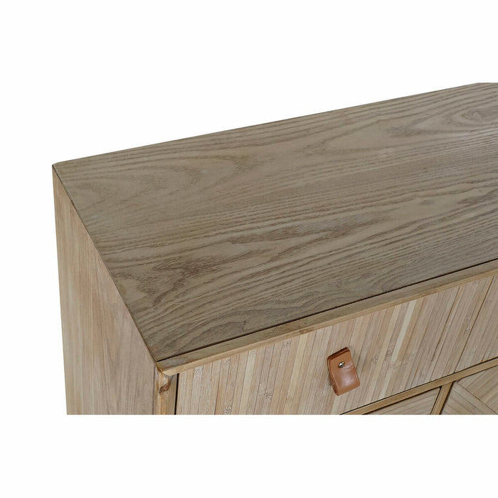 Servantă DKD Home Decor Brad Natural Negru Metal MDF (120 x 35 x 86 cm)