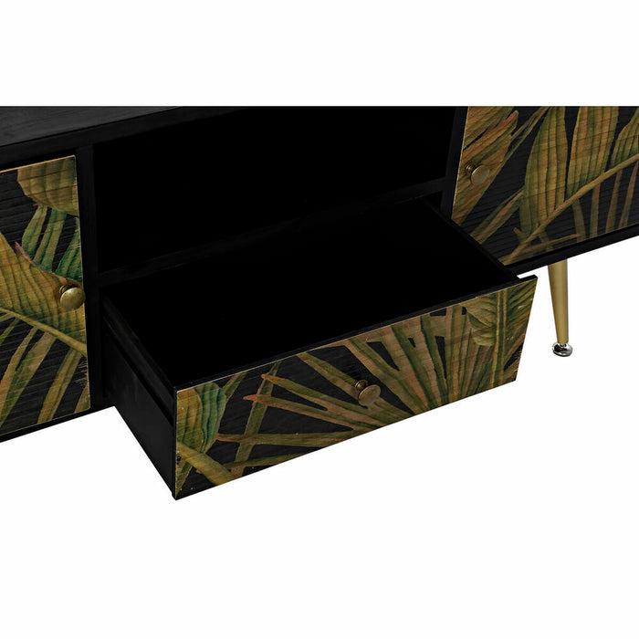 Servantă DKD Home Decor Negru Brad Metal MDF Verde