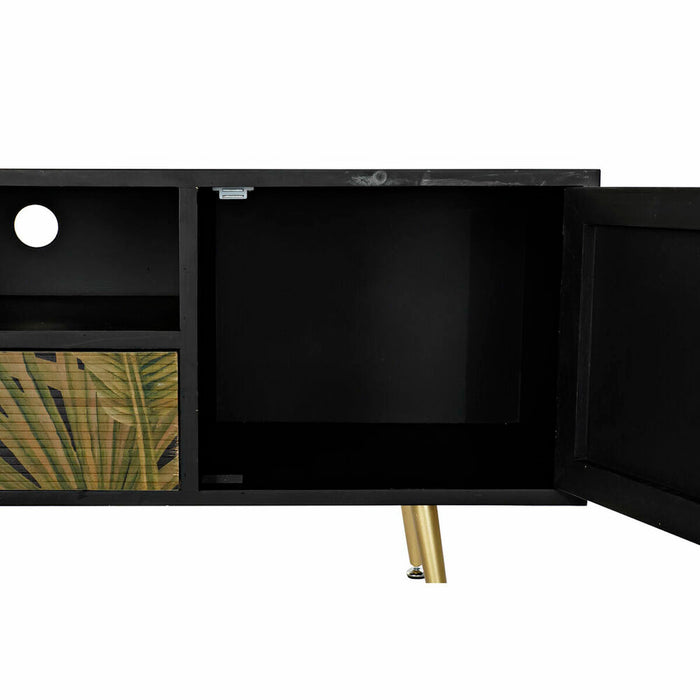Servantă DKD Home Decor Negru Brad Metal MDF Verde