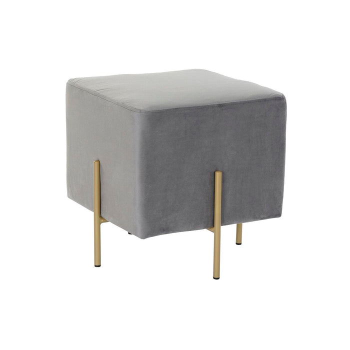 Suport pentru Picioare DKD Home Decor Scandi Gri Auriu* Metal Кадифе 42 x 42 x 45 cm