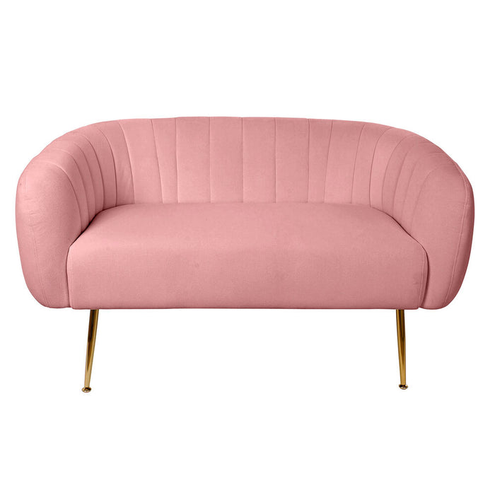 Canapea DKD Home Decor Roz Auriu* Spumă Lemn Metal Plastic Modern 129 x 75 x 73 cm