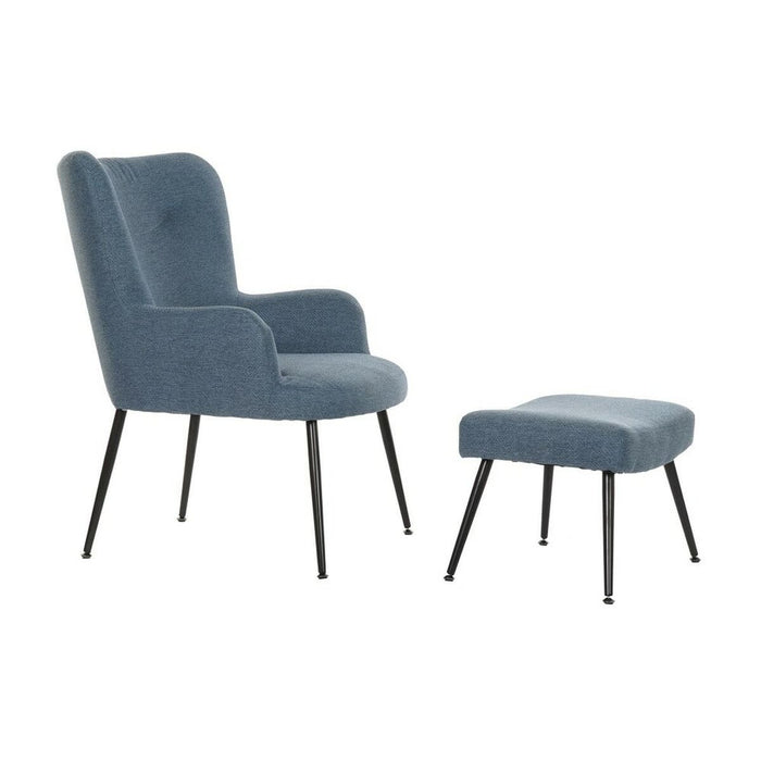 Fotoliu DKD Home Decor Albastru Negru Metal 70 x 60 x 84 cm