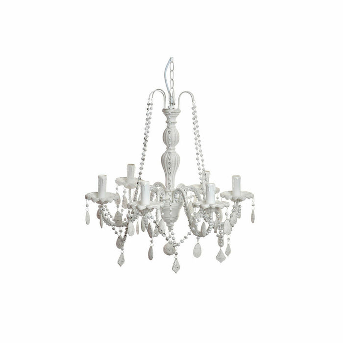 Lustră DKD Home Decor Alb Metal Brad Plastic 40 W Romantic murat 58 x 58 x 56 cm