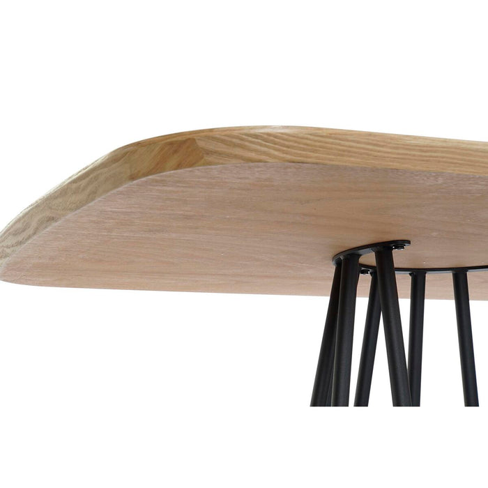 Masă de Sufragerie DKD Home Decor Natural Negru Metal 180 x 100 x 76 cm Lemn MDF