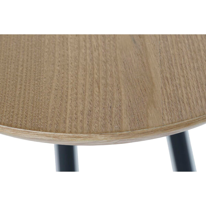 Masă de Sufragerie DKD Home Decor Natural Negru Metal 180 x 100 x 76 cm Lemn MDF
