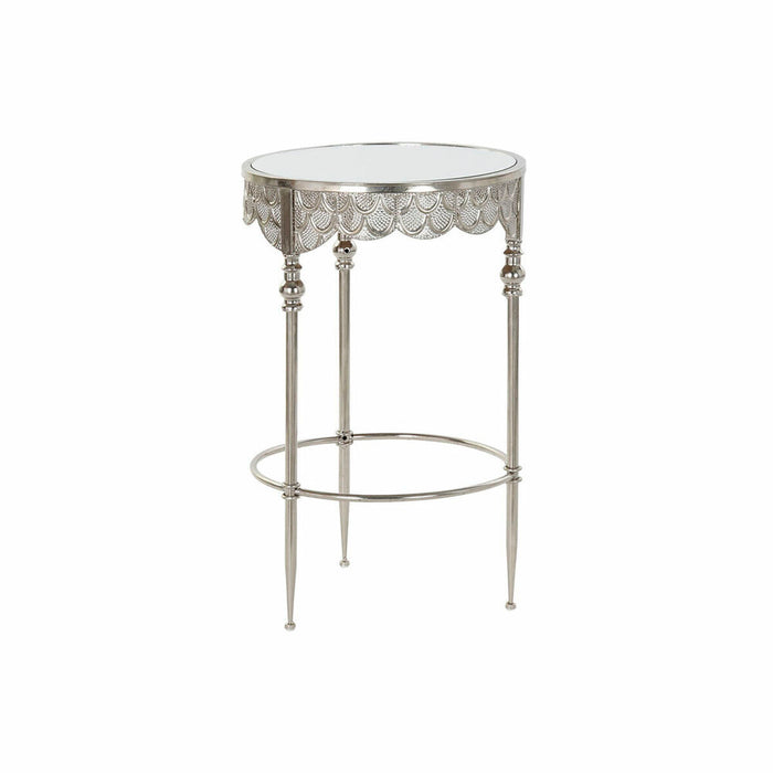 Masa laterală DKD Home Decor Oglindă Argintiu Metal (39 x 39 x 61 cm)