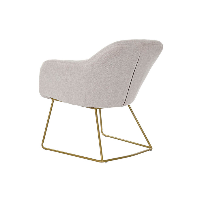 Fotoliu DKD Home Decor Bej Auriu* Metal 63 x 64 x 70 cm