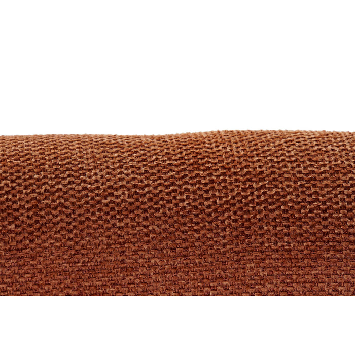 Fotoliu DKD Home Decor Negru Metal Lin Teracotă (63 x 64 x 70 cm)