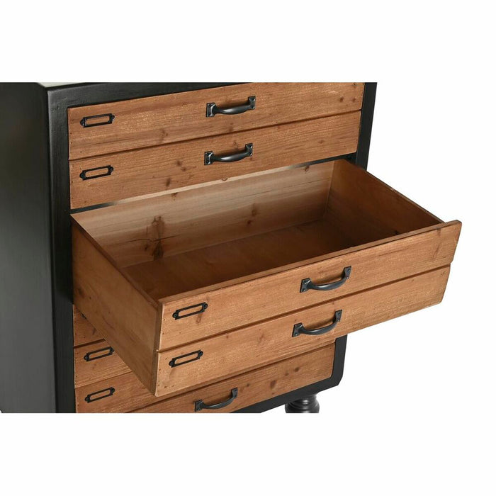 Dulap cu Sertare DKD Home Decor Negru Natural Brad Vintage 67 x 40 x 89 cm