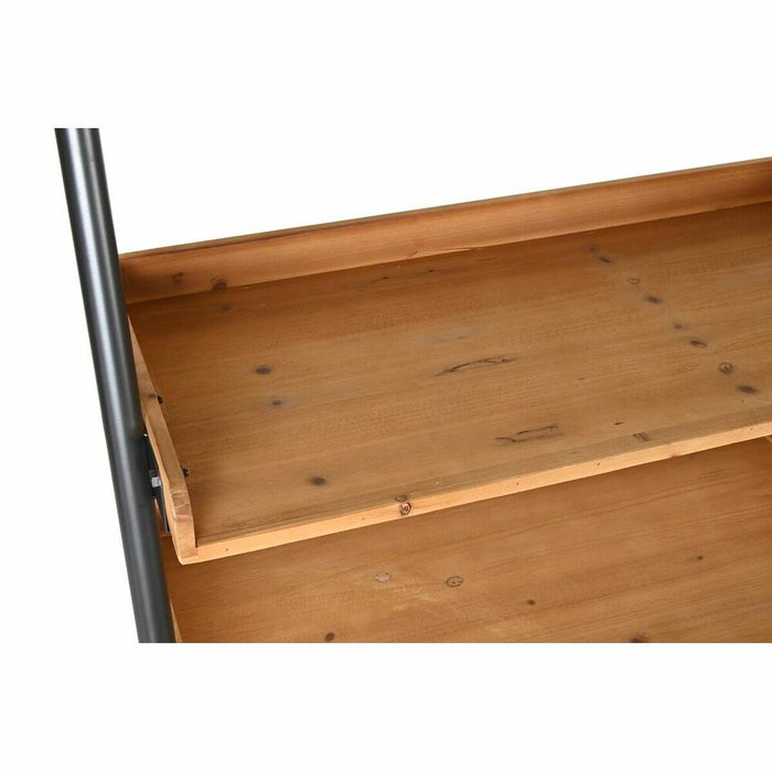 Raft DKD Home Decor Brad Natural Negru Metal 5 Rafturi (86 x 45 x 200 cm)