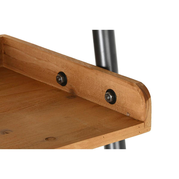 Raft DKD Home Decor Brad Natural Negru Metal 5 Rafturi (86 x 45 x 200 cm)